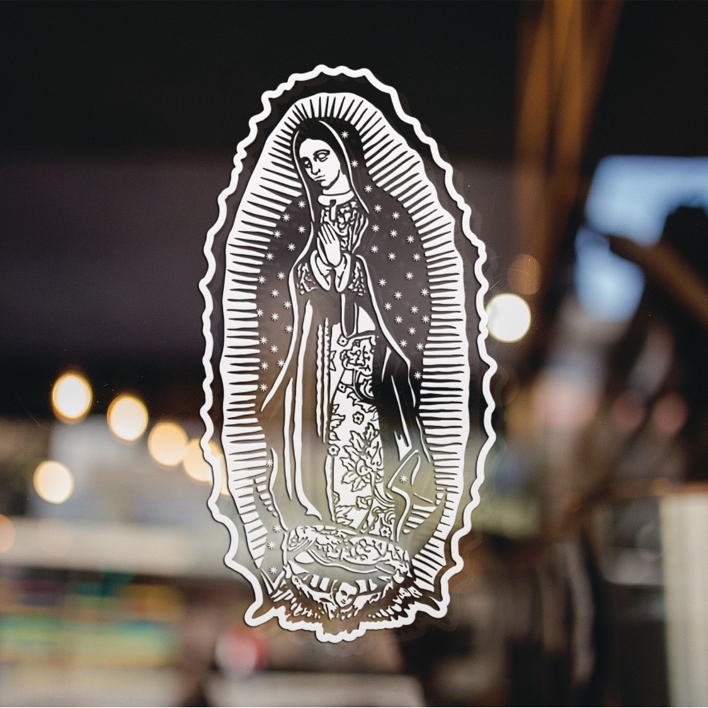 NWT White Window Decal “Virgen De Guadalupe” Permanent Decal